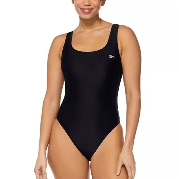 Women's Scoop-Neck Athletic One-Piece Swimsuit, swimwear - Picture 1 of 10